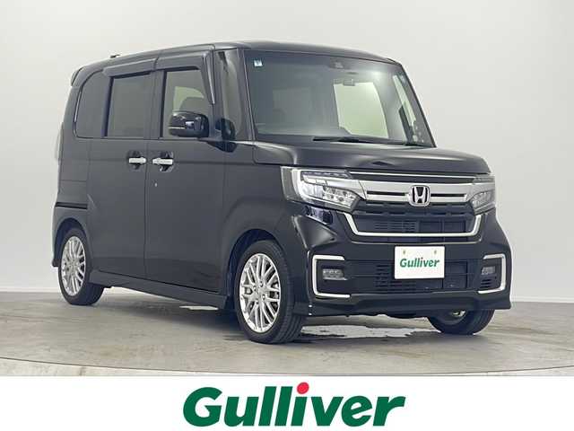 ホンダ Ｎ ＢＯＸ カスタム L ターボ 大阪府 2021(令3)年 2.6万km クリスタルブラックパール アルパイン8インチナビ（社外）/フルセグ/TV/CD/DVD/BT/バックカメラ/両側パワースライドドア/衝突軽減ブレーキ/ホンダセンシング/・アダプティブクルーズコントロール/・衝突被害軽減ブレーキ/・車線維持支援システム/・オートマチックハイビーム/LEDオートヘッドライト/パドルシフト/コーナーセンサー/ハーフレザーシー/レーダークルーズコントロールト/シートヒーター/ゴムマット/純正アルミホイール/ドラレコ/ETC/アイドリングストップ/スマートキー×2/シートバックテーブル×２/ロールシェイドガラス
