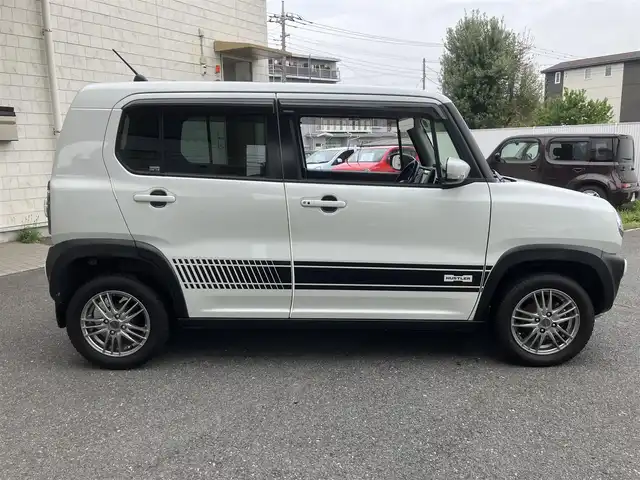 スズキ ハスラー X ターボ 埼玉県 2018(平30)年 8.4万km ピュアホワイトP ワンオーナー/社外ナビオーディー/型番：AVIC-RW901ZS/（フルセグTV/BT/CD/DVD/FM/AM）/ビルトインETC/アイドリングストップ/衝突被害軽減ブレーキ/バックカメラ/車線逸脱防止機能/ステアリングリモコン/D席/N席シートヒーター/オートライト/フォグライト/デニムシートカバー/プッシュすチャート/スマートキー（スペアキーあり）/車両、ナビオーディオ取説あり/ドアバイザー/電装格納ミラー