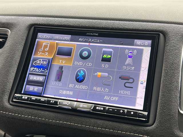 ホンダ ヴェゼル ハイブリッド RS ホンダセンシング 群馬県 2019(令1)年 4.3万km プラチナホワイトパール アルパイン８型ナビ　バックカメラ　ハーフレザーシート　シートヒーター　パドルシフト　革巻きステアリング　ステアリングリモコン　ドラレコ　ビルトインＥＴＣ　アダプティブクルーズコントロール　禁煙車