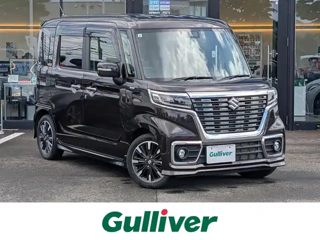 スズキ スペーシア カスタム HYBRID XS ターボ 福井県 2019(令1)年 4.4万km アーバンブラウンパールメタリック ４WD/純正15インチAW/バックカメラ/パドルシフト/両側パワースライドドア/前席シートヒーター/衝突被害軽減システム/LEDヘッドライト/Fフォグ/クルーズコントロール/後方コーナーセンサー/パナソニック7インチメモリナビ（CD/DVD/BT/USB/iPod）/フルセグテレビ/レーンキープアシスト/横滑り防止装置/盗難防止装置/アイドリングストップ/ダブル＋サイドエアバッグ/カーテンエアバッグ/純正フロアマット/スマートキー