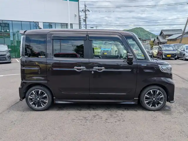 スズキ スペーシア カスタム HYBRID XS ターボ 福井県 2019(令1)年 4.4万km アーバンブラウンパールメタリック ４WD/純正15インチAW/バックカメラ/パドルシフト/両側パワースライドドア/前席シートヒーター/衝突被害軽減システム/LEDヘッドライト/Fフォグ/クルーズコントロール/後方コーナーセンサー/パナソニック7インチメモリナビ（CD/DVD/BT/USB/iPod）/フルセグテレビ/レーンキープアシスト/横滑り防止装置/盗難防止装置/アイドリングストップ/ダブル＋サイドエアバッグ/カーテンエアバッグ/純正フロアマット/スマートキー