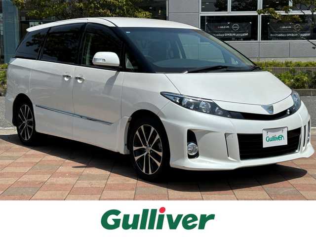 トヨタ エスティマ アエラス プレミアムエディション 福島県 2014(平26)年 5.1万km ホワイトパールクリスタルシャイン 社外ナビゲーション/型番：CN-R500WD/【CD/DVD/TV】/ビルトインETC/両側電動スライドドア/運転席パワーシート/クルーズコントロール/HIDオートライト/純正フロアマット/純正ドアバイザー