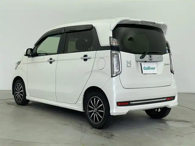ホンダ Ｎ ＷＧＮ カスタム G ターボパッケージ 富山県 2016(平28)年 4.9万km プレミアムホワイトパールⅡ 社外ナビ（AM/FM/CD/DVD/SD/USB/BT）/フルセグTV/バックカメラ/ターボ/クルーズコントロール/衝突被害軽減ブレーキ/オートライト/HIDヘッドライト/ビルトインETC/ルームミラー型ドライブレコーダー/レーダー探知機/パドルシフト/ハーフレザーシート/純正14インチAW/スマートキー×２/プッシュスタート/アイドリングストップ/純正フロアマット/取扱説明書/保証書