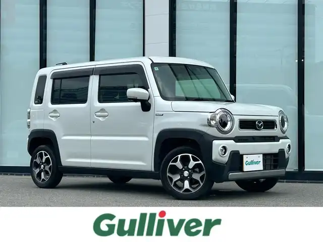 マツダ フレア クロスオーバー ハイブリッドXT 大阪府 2020(令2)年 2.3万km ピュアホワイトP 社外ナビ　/   フルセグTV/CD/DVD/Bluetooth/USB　/全方位モニター　/衝突軽減ブレーキ　/前席シートヒーター　/レーダークルーズコントロール/レーンキープアシスト/パドルシフト　/アイドリングストップ/純正18インチアルミホイール　　/純正フロアマット/プッシュスタート　/スマートキー　/ＥＴＣ　/ＬＥＤ