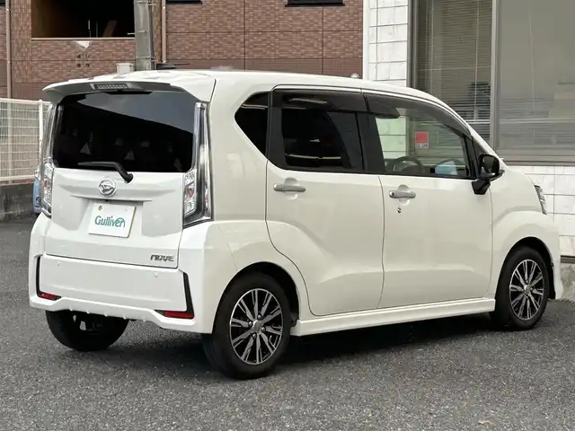 ダイハツ ムーヴ カスタム X LTD SAⅢ 福岡県 2018(平30)年 3.8万km パールホワイトⅢ 社外メモリナビPioneer【AVIC-RW801】/(AM/FM/Bluetooth/CD/DVD/フルセグTV】/バックカメラ/ETC/スマートアシストIII/・衝突警報機能(対車両・対歩行者)/・衝突回避支援ブレーキ機能(対車両・対歩行者)/・誤発進抑制制御機能(前方・後方)/・先行車発進お知らせ機能/・車線逸脱警報機能/オートライト/オートマハイビーム/クリアランスソナー/コーナーセンサー/盗難防止装置/横滑り防止機能/D席シートヒーター/電格ウィンカーミラー/プッシュスタート/純正フロアマット/純正１４インチアルミホイール/ステアリングスイッチ/フロントフォグランプ/アイドリングストップ/スペアキー×１/ドアバイザー/ナビ取扱説明書/クイックガイド/取扱説明書/保証書