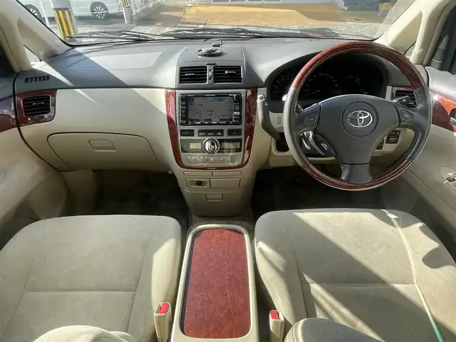 トヨタ イプサム 240u Gセレクション 島根県 2001(平13)年 12.8万km ホワイトパールマイカ 純正ナビ　/バックカメラ/純正15インチAW/運転席パワーシート/純正フロアマット