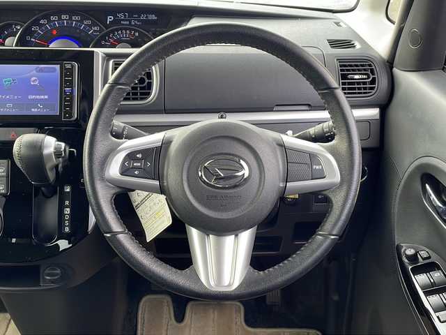 ダイハツ タント カスタム RS SA Ⅲ 福島県 2017(平29)年 2.3万km パールホワイトⅢ スマアシIII　純正ナビ　バックＣ　フルセグＴＶ　ＢＴ　両側パワスラ　ステリモ　Ｄ席シートヒーター　ＬＥＤヘッドライト　フォグランプ　オートライト　オートハイビーム　衝突軽減　スマートキー　電格ミラー