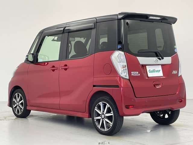 日産 デイズ ルークス HWS X Vセレクション 愛知県 2018(平30)年 2.7万km スパークリングレッド/ブラック 純正SDナビ/　　Bluetooth/フルセグ/    CD/DVD/インテリジェントエマージェンシーブレーキ/踏み間違い衝突防止アシスト/車線逸脱警報/アラウンドビューモニター/両側パワースライドドア/インテリジェントキー/プッシュスタート/LEDヘッドランプ/オートライト/ハイビームアシスト/フォグランプ/オートエアコン/本革巻きステアリング/ステアリングスイッチ/ハーフレザーシート（ブラウン）/後席サンシェード/ナノイー搭載リヤシーリングファン/純正15インチアルミホイール/純正フロアマット/ドアバイザー/ドライブレコーダー/ETC