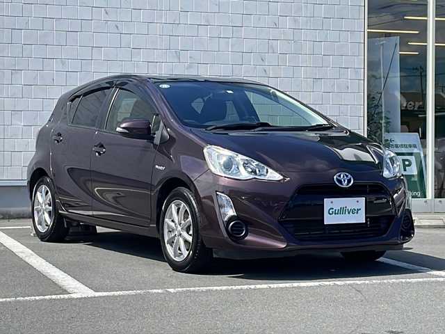 トヨタ アクア S 鹿児島県 2016(平28)年 5.4万km ディープアメジストマイカメタリック 純正ナビ/ワンセグTV/純正CD/Bluetooth/スマートキー/オートライト/ETC/社外15インチAW
