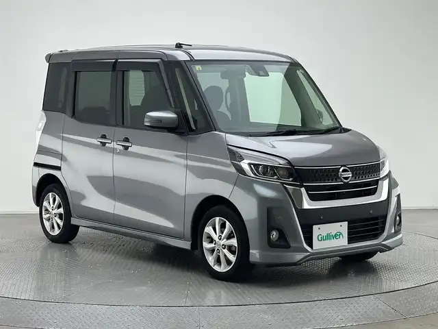 日産 デイズ ルークス ハイウェイスター Xターボ 兵庫県 2018(平30)年 6.1万km チタニウムグレーメタリック エマージェンシーブレーキ/社外SDナビ＆フルセグTV/（CD＆DVD＆SD＆BT）/アラウンドビューモニター/オートライト/LEDライト/スマートキー/プッシュスタート/純正マット/純正ドアバイザー/Wエアバック
