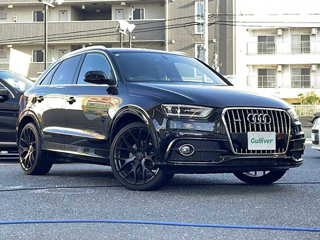 アウディ Ｑ３ 2．0 TFSI クワトロ 170PS Sライン 大阪府 2014(平26)年 2.6万km 黒Ｍ 純正メーカーナビ/バックカメラ/ビルトインETC/RAYs２０インチAW/アイドリングストップ/ルーフレール/LEDヘッドライト/フォグランプ/革巻きステアリング/コーナーセンサー/トノカバー/保証書/取扱説明書/スペアキー1本