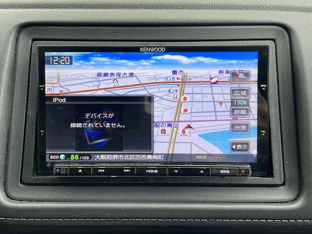 ホンダ ヴェゼル ハイブリッド Z 大阪府 2014(平26)年 11.7万km クリスタルブラックパール 社外ナビ/バックカメラ/ETC/純正１７インチAW/ハーフレザーシート/クルーズコントロール/ルーフレール/ウインカーミラー/社外ツイーター/純正マット/保証書/スペアキー1本