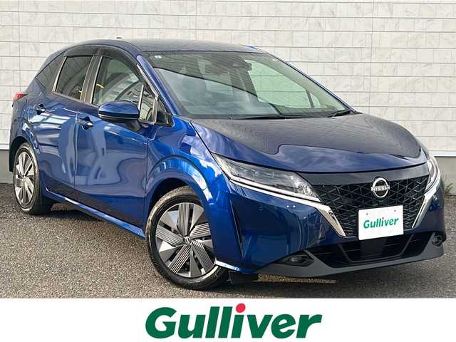 日産 ノート X FOUR 福島県 2021(令3)年 3.2万km オーロラフレアブルーパール 日産コネクト９型ナビ　全周囲Ｃ　デジタルインナーミラー　フルセグ　ＢＴ　ＨＤＭＩ　ＥＴＣ２．０　シートヒーター　ステアヒーター　Ｑｉワイヤレス充電　ドラレコ　ＢＳＭ　オートＬＥＤライト　フォグ