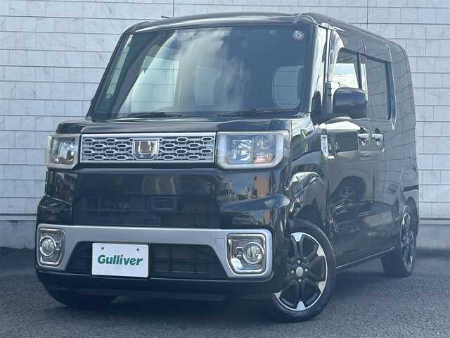 ダイハツ ウェイク G SA 大分県 2014(平26)年 9.6万km ブラックマイカメタリック 社外ナビ（FH-8500DSV）/Bluetooth/CD/DVD/両側パワースライドドア/純正フロアマット/純正アルミホイル15インチ/バックカメラ/スペアキー/ドライブレコーダー/ベンチシート/革巻ステアリング/ETC