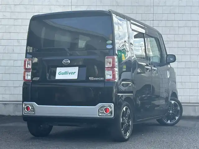 ダイハツ ウェイク G SA 大分県 2014(平26)年 9.6万km ブラックマイカメタリック 社外ナビ（FH-8500DSV）/Bluetooth/CD/DVD/両側パワースライドドア/純正フロアマット/純正アルミホイル15インチ/バックカメラ/スペアキー/ドライブレコーダー/ベンチシート/革巻ステアリング/ETC