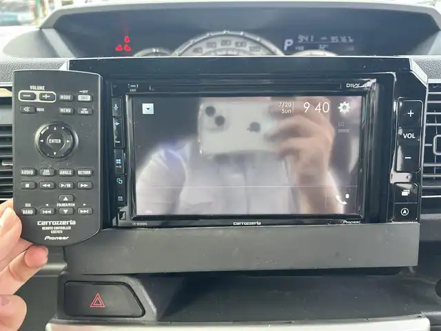 ダイハツ ウェイク G SA 大分県 2014(平26)年 9.6万km ブラックマイカメタリック 社外ナビ（FH-8500DSV）/Bluetooth/CD/DVD/両側パワースライドドア/純正フロアマット/純正アルミホイル15インチ/バックカメラ/スペアキー/ドライブレコーダー/ベンチシート/革巻ステアリング/ETC