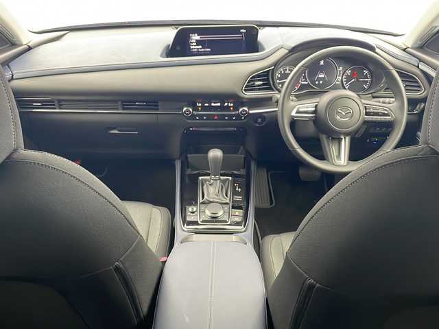 マツダ ＣＸ－３０ 栃木県 2021(令3)年 1.1万km 紺 純正ナビ/CD/DVD/TV/FM/AM/ETC/ドライブレコーダー/追従走行付きクルーズコントロール/バック、フロント、サイドカメラ/360度カメラ/スマートキー/プッシュスタート/パドルシフト/運転席パワーシート/前席シートヒーター/ステアリングヒーター/電動リアゲート/電動格納ミラー/MTモード付AT/横滑り防止装置/衝突軽減
