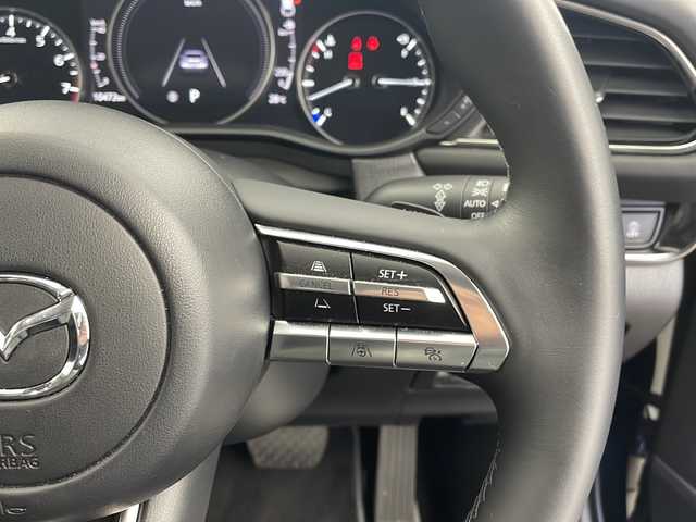 マツダ ＣＸ－３０ 栃木県 2021(令3)年 1.1万km 紺 純正ナビ/CD/DVD/TV/FM/AM/ETC/ドライブレコーダー/追従走行付きクルーズコントロール/バック、フロント、サイドカメラ/360度カメラ/スマートキー/プッシュスタート/パドルシフト/運転席パワーシート/前席シートヒーター/ステアリングヒーター/電動リアゲート/電動格納ミラー/MTモード付AT/横滑り防止装置/衝突軽減