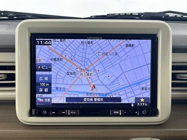 スズキ ラパン X 愛知県 2015(平27)年 6.2万km フレンチミントパールメタリック 純正ＳＤナビ(AVIC-RL09)　/フルセグ/Ｂｌｕｅｔｏｏｔｈ/ＣＤ/ＤＶＤ/ＵＳＢ入力端子　/衝突軽減ブレーキ　/純正アルミホイール　/運転席シートヒーター　/アイドリングストップ　/スマートキー　/ベンチシート　/フロアマット