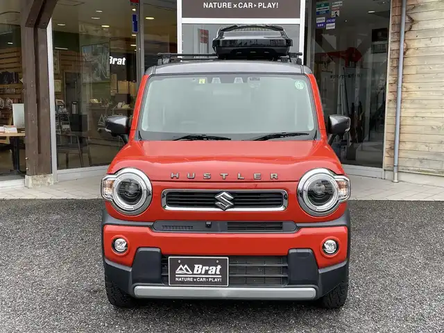 スズキ ハスラー HYBRID X ターボ 福島県 2020(令2)年 3.9万km バーミリオンオレンジ/ガンメタリック2トーン 4WD/フルセグテレビ/全周囲カメラ/ドアバイザー/プッシュスタート/ETC/ベースキャリア/ルーフBOX/ドライブレコーダー/純正ナビ/前席シートヒーター/ETC