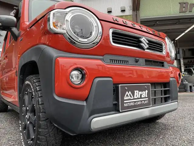 スズキ ハスラー HYBRID X ターボ 福島県 2020(令2)年 3.9万km バーミリオンオレンジ/ガンメタリック2トーン 4WD/フルセグテレビ/全周囲カメラ/ドアバイザー/プッシュスタート/ETC/ベースキャリア/ルーフBOX/ドライブレコーダー/純正ナビ/前席シートヒーター/ETC