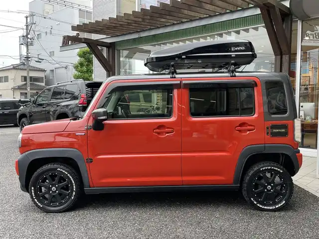 スズキ ハスラー HYBRID X ターボ 福島県 2020(令2)年 3.9万km バーミリオンオレンジ/ガンメタリック2トーン 4WD/フルセグテレビ/全周囲カメラ/ドアバイザー/プッシュスタート/ETC/ベースキャリア/ルーフBOX/ドライブレコーダー/純正ナビ/前席シートヒーター/ETC
