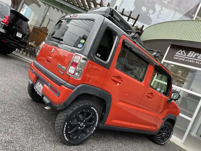 スズキ ハスラー HYBRID X ターボ 福島県 2020(令2)年 3.9万km バーミリオンオレンジ/ガンメタリック2トーン 4WD/フルセグテレビ/全周囲カメラ/ドアバイザー/プッシュスタート/ETC/ベースキャリア/ルーフBOX/ドライブレコーダー/純正ナビ/前席シートヒーター/ETC
