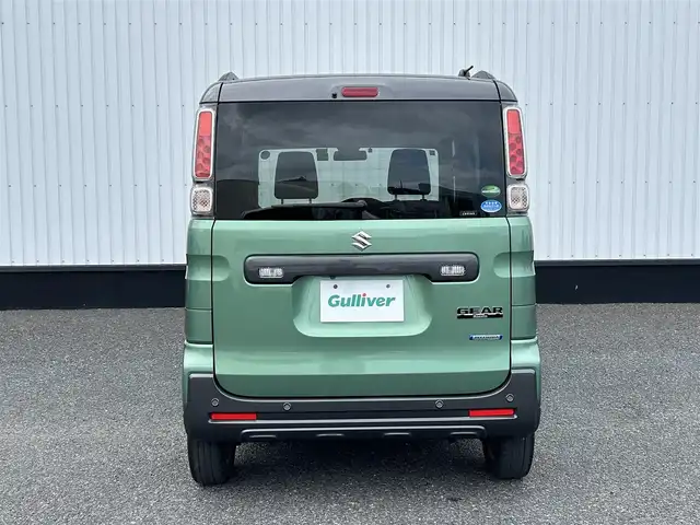 スズキ スペーシア ギア HYBRID XZ 千葉県 2019(平31)年 5.1万km ツールグリーンパールメタリック/ガンメタリック2トーンルーフ 社外SDナビ/(FM/AM/フルセグ/CD/DVD/Bluetooth)/全方位カメラ/衝突被害軽減システム/車線逸脱警報/両側パワースライドドア/横滑り防止装置/ビルトインETC/ドライブレコーダー/アイドリングストップ/LEDヘッドライト/フォグランプ/オートライト/ウィンカーミラー/電動格納ミラー/純正14インチAW/シートヒーター/シートリフター/プッシュスタート/スマートキー/スペアキー/フロアマット/取扱説明書/保証書