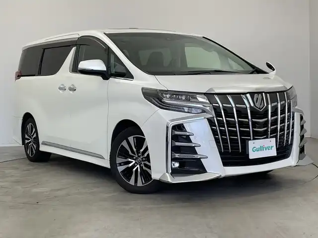 トヨタ アルファード S Cパッケージ 新潟県 2018(平30)年 6.7万km ホワイトパールクリスタルシャイン ALPINEメモリナビ/　フルセグTV/Bluetooth/CD/DVD/USB/HDMI/サンルーフ/ALPINEフリップダウンモニター/レーダークルーズコントロール/衝突被害軽減ブレーキ/レーンキープアシスト/前後コーナーセンサー/パワーバックドア/前席シートヒーター/前席パワーシート/前席エアシート/全席レザーシート/両側パワースライドドア/前後ドライブレコーダー/ビルトインETC/バックモニター/LEDヘッドライト/オートマチックハイビーム/オートライト/横滑り防止装置/ステアリングヒーター/D席メモリーシート/レザーステアリング/禁煙車