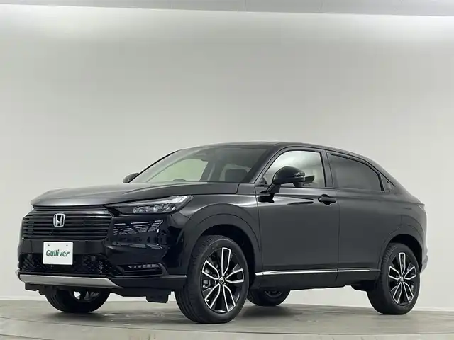 ホンダ ヴェゼル ハイブリッド e:HEV Z 埼玉県 2025(令7)年 0.1千km クリスタルブラックパール 登録済未使用車　純正９型ＤＡ　ＴＶ　ＢＴ　ＥＴＣ２．０　ＢＳＭ　バックカメラ　電動リアゲート　シートヒーター　ハーフレザーシート　ダウンヒルアシストコントロール　ホンダセンシング　LEDヘッドライト　置くだけ充電　ハンドルヒーター