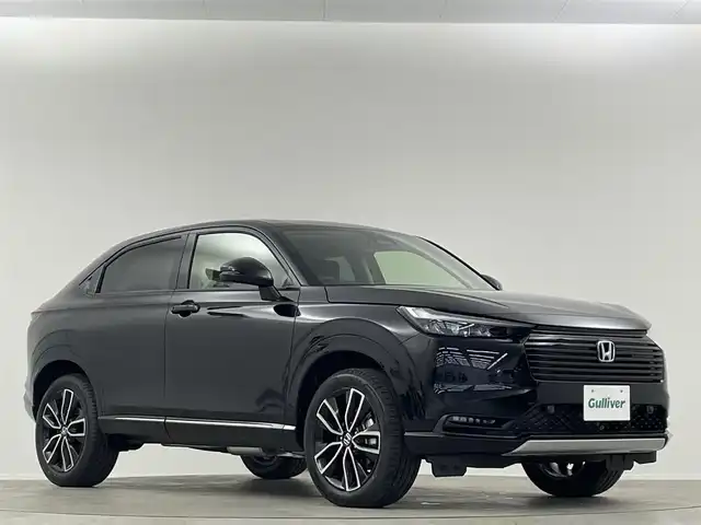 ホンダ ヴェゼル ハイブリッド e:HEV Z 埼玉県 2025(令7)年 0.1千km クリスタルブラックパール 登録済未使用車　純正９型ＤＡ　ＴＶ　ＢＴ　ＥＴＣ２．０　ＢＳＭ　バックカメラ　電動リアゲート　シートヒーター　ハーフレザーシート　ダウンヒルアシストコントロール　ホンダセンシング　LEDヘッドライト　置くだけ充電　ハンドルヒーター
