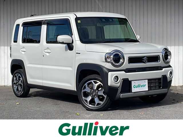スズキ ハスラー HYBRID X 長野県 2023(令5)年 1.5万km ピュアホワイトP ４WD/衝突被害軽減システム/純正15インチアルミ/アイドリングストップ/パーキングアシスト/純正フロアマット/バイザー/シートヒーター/クルーズコントロール/保証書・取説・スペアキー