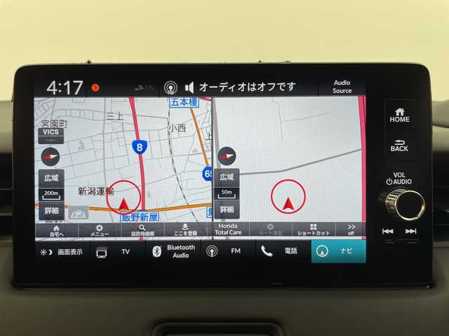 ホンダ ヴェゼル ハイブリッド e:HEV Z 富山県 2024(令6)年 1.7万km プレミアムサンライトホワイトパール ４WD/純正ナビ9インチ/（BT/CD/DVD/FM/AM/USB/Apple Car Play/Android Auto)/フルセグTV/プレミアムサウンド/全方位カメラ/バックカメラ/衝突被害軽減ブレーキ/横滑り防止装置/盗難防止装置/アダプティブクルーズコントロール/レーンキープアシスト/ブラインドスポットモニター/オートマチッックハイビーム/ダウンヒルアシストコントロール/電動リアゲート/置くだけ充電（ワイヤレス充電）/シートヒーター/ETC/ドライブレコーダー前後/スマートキー/プッシュスタート/ドアバイザー