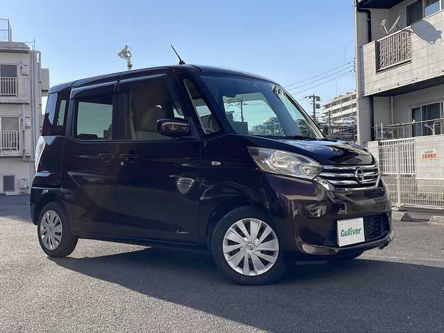 日産 デイズ ルークス X 宮崎県 2014(平26)年 6.5万km モカブラウンP 純正ナビ/ETC/バックカメラ/ワンセグTV/CD/DVDチェンジャー/片側パワースライドドア/ABS搭載/ベンチシート/パワーステアリング/パワーウィンドウ/ハロゲンライト/エアバック（W）