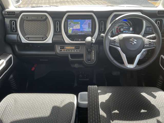 スズキ ハスラー HYBRID X 静岡県 2023(令5)年 1.3万km オフブルーM 純正8インチナビ/フルセグTV/DVD/CD/BT/SD/MSV/バックカメラ/バックソナー/衝突軽減ブレーキ/レーンキープアシスト/レーダークルーズコントロール/前席シートヒーター /ETC/LEDヘッドライト/LEDフォグライト/ステアリングスイッチ/純正15インチAW/スマートキー×2/保証書/取扱説明書
