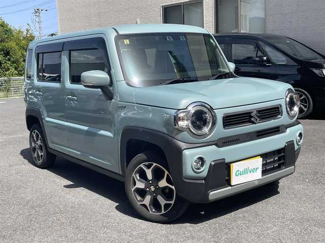 スズキ ハスラー HYBRID X 静岡県 2023(令5)年 1.3万km オフブルーM 純正8インチナビ/フルセグTV/DVD/CD/BT/SD/MSV/バックカメラ/バックソナー/衝突軽減ブレーキ/レーンキープアシスト/レーダークルーズコントロール/前席シートヒーター /ETC/LEDヘッドライト/LEDフォグライト/ステアリングスイッチ/純正15インチAW/スマートキー×2/保証書/取扱説明書