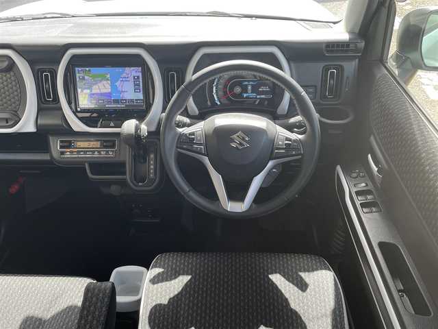 スズキ ハスラー HYBRID X 静岡県 2023(令5)年 1.3万km オフブルーM 純正8インチナビ/フルセグTV/DVD/CD/BT/SD/MSV/バックカメラ/バックソナー/衝突軽減ブレーキ/レーンキープアシスト/レーダークルーズコントロール/前席シートヒーター /ETC/LEDヘッドライト/LEDフォグライト/ステアリングスイッチ/純正15インチAW/スマートキー×2/保証書/取扱説明書