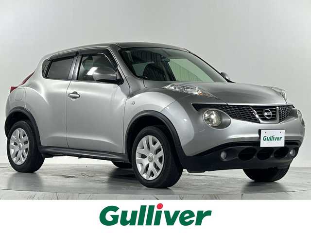 日産 ジューク 15RX タイプV 佐賀県 2012(平24)年 5.2万km ダイヤモンドシルバー 純正7インチナビ/ワンセグTV/Bluetooth/CD/DVD/バックカメラ/ETC/革巻きステアリング/オートエアコン/オートライト/フォグランプ/フロアマット/ドアバイザー/電動格納ミラー/プッシュスタート/スマートキー/スペアキー1本