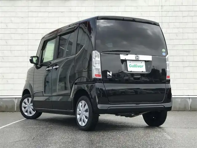 ホンダ Ｎ ＢＯＸ G Lパッケージ 富山県 2015(平27)年 5万km スマートブラック 〇社外ナビ/〇フルセグTV/〇パワースライドドア（片側）/〇バックカメラ/〇ETC/〇アイドリングストップ/〇ハロゲンヘッドランプ/〇純正14インチフルホイールキャップ/〇ウレタン製ステアリングホイール/〇ステアリングスイッチ/〇オートエアコン/〇シートヒーター/〇プッシュエンジンスタート/スマートキーシステム/〇禁煙車
