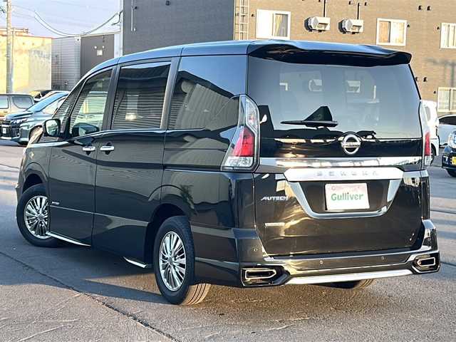 日産 セレナ オーテック セーフティパッケージ 道北・旭川 2019(平31)年 1.1万km ダイヤモンドブラック ・４WD/・禁煙車/・寒冷地仕様/・純正9型ナビ/　CD/DVD/BD/フルセグTV/BT/SD/MS/USB/AUX/・純正フリップダウンモニター/・両側電動スライドドア/・左ハンズフリードア/・プロパイロット/・エマージェンシーブレーキ/・レーンキープアシスト/・ハンドル支援/・アラウンドビューモニター/・デジタルインナーミラー/・パーキングアシスト/・コーナーセンサー/・ステアリングヒーター/・LEDヘッドライト/・純正15インチAW冬タイヤ積込/・純正エンジンスターター/・ドライブレコーダー/・前席シートヒーター/・USB給電5個/・後席サンシェード/・純正フロアマット/・保証書/・取説