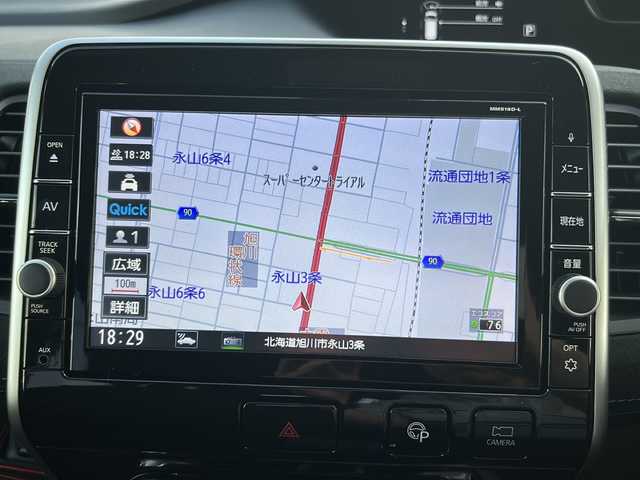 日産 セレナ オーテック セーフティパッケージ 道北・旭川 2019(平31)年 1.1万km ダイヤモンドブラック ・４WD/・禁煙車/・寒冷地仕様/・純正9型ナビ/　CD/DVD/BD/フルセグTV/BT/SD/MS/USB/AUX/・純正フリップダウンモニター/・両側電動スライドドア/・左ハンズフリードア/・プロパイロット/・エマージェンシーブレーキ/・レーンキープアシスト/・ハンドル支援/・アラウンドビューモニター/・デジタルインナーミラー/・パーキングアシスト/・コーナーセンサー/・ステアリングヒーター/・LEDヘッドライト/・純正15インチAW冬タイヤ積込/・純正エンジンスターター/・ドライブレコーダー/・前席シートヒーター/・USB給電5個/・後席サンシェード/・純正フロアマット/・保証書/・取説