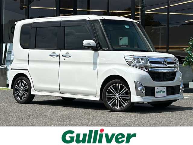 ダイハツ タント カスタム RS トップED SAⅡ 大阪府 2015(平27)年 3.9万km パールホワイトⅢ スマアシ２　社外８型ナビ　ＣＤ　ＤＶＤ　ＢＴ　ＨＤＭＩ　フルセグＴＶ　バックカメラ　両側パワースライドドア　ドラレコ　ＥＴＣ　ＬＥＤオートライト　後席シェード　アイドリングＳＴＯＰ　ハーフレザーシート　フォグ　スマートキー