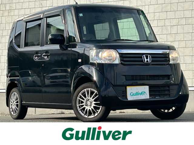 ホンダ Ｎ ＢＯＸ G Lパッケージ 山形県 2013(平25)年 9.4万km クリスタルブラックパール 社外ナビ/・フルセグTV/AM/FM/DVD/4WD/片側パワースライドドア/横滑り防止装置/アイドリングストップ/ETC/純正フロアマット/ドアバイザー/スマートキー/冬タイヤ積載