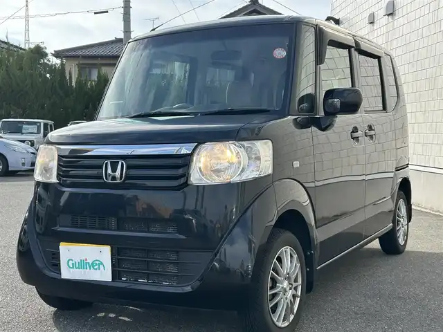 ホンダ Ｎ ＢＯＸ G Lパッケージ 山形県 2013(平25)年 9.4万km クリスタルブラックパール 社外ナビ/・フルセグTV/AM/FM/DVD/4WD/片側パワースライドドア/横滑り防止装置/アイドリングストップ/ETC/純正フロアマット/ドアバイザー/スマートキー/冬タイヤ積載