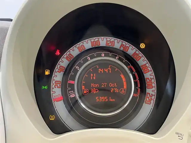 フィアット ５００ 1．2 ポップ 岐阜県 2016(平28)年 5.4万km 白 純正ディスプレイオーディオ/FM、AM/Bluetoothオーディオ/ETC/キーレス