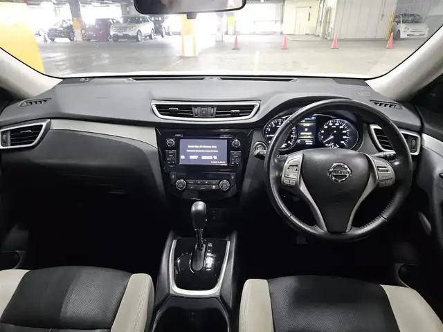 日産 エクストレイル ハイブリッド モード・プレミア エマージェンシーB 福岡県 2016(平28)年 6.9万km ブリリアントホワイトパール 4WD/純正MOPナビ/フルセグTV/リモコンオートバックドア/アラウンドビューモニター/クルーズコントロール/エマージェンシーブレーキ/パーキングアシスト/後側方車両検知警報/ふらつき警報/LEDヘッドランプ/フロントフォグランプ/革巻きステアリング/ツートーン革シート/前席シートヒーター/純正18インチアルミホイール/スマートキー/プッシュエンジンスターター/禁煙車