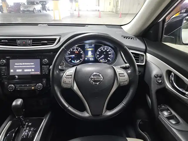 日産 エクストレイル ハイブリッド モード・プレミア エマージェンシーB 福岡県 2016(平28)年 6.9万km ブリリアントホワイトパール 4WD/純正MOPナビ/フルセグTV/リモコンオートバックドア/アラウンドビューモニター/クルーズコントロール/エマージェンシーブレーキ/パーキングアシスト/後側方車両検知警報/ふらつき警報/LEDヘッドランプ/フロントフォグランプ/革巻きステアリング/ツートーン革シート/前席シートヒーター/純正18インチアルミホイール/スマートキー/プッシュエンジンスターター/禁煙車