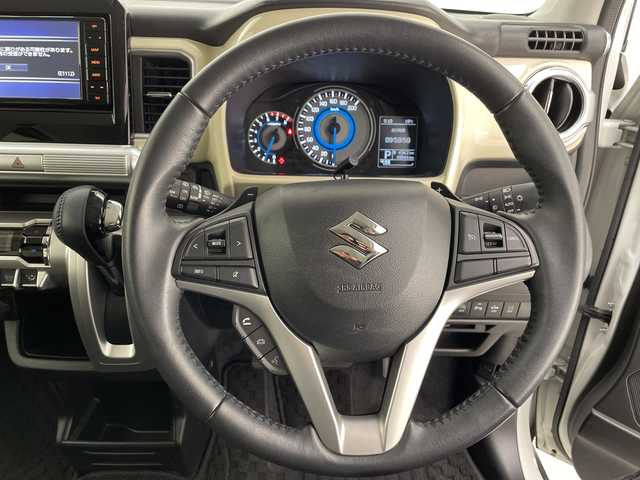 スズキ クロスビー HYBRID MZ 愛知県 2019(令1)年 5万km ピュアホワイトパール/ブラック2トーンルーフ 純正ナビ　SDカードなし/全方位カメラ/クルーズコントロール/バックカメラ/コーナーセンサー/純正アルミホイール/LEDヘッドライト/パドルシフト/ドライブレコーダー/ETC/衝突軽減システム/フルセグ/CD DVD/Bluetooth/ステアリングスイッチ/スマートキー/プッシュスタート