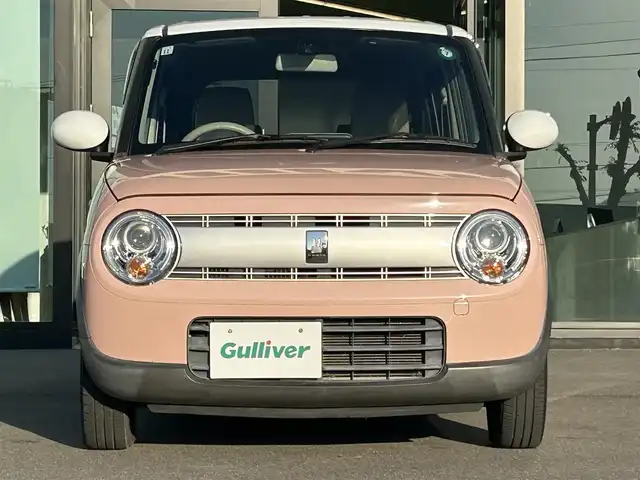 スズキ ラパン S 愛媛県 2017(平29)年 4万km コフレピンクパールメタリック/ホワイト2トーンルーフ KENWOOD7型ナビ(Bluetooth/フルセグTV)/アイドリングストップ/運転席シートヒーター/電格ミラー/シガーソケット/純正ドアバイザー/オートライト/ETC/ISOFIX/衝突被害軽減装置/純正ホイールキャップ/現状サマー(鉄)(155/65/R14)/DUNLOP ENASAVE EC204