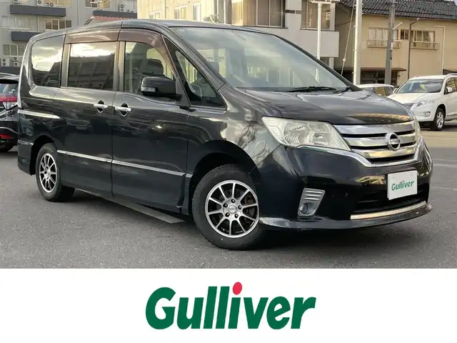 日産 セレナ ハイウェイスター 島根県 2011(平23)年 19.1万km スーパーブラック 純正ナビ /TV /Bluetooth接続 /アルパイン製フリップダウン /バックカメラ /クルーズコントロール/ETC　/両側パワースライドドア　/オートライト/保証書/取扱説明書